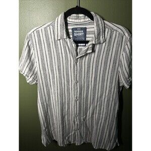 Montauk Shirt by Essex Crossing Small Short Sleeve Button Down Rayon Blend